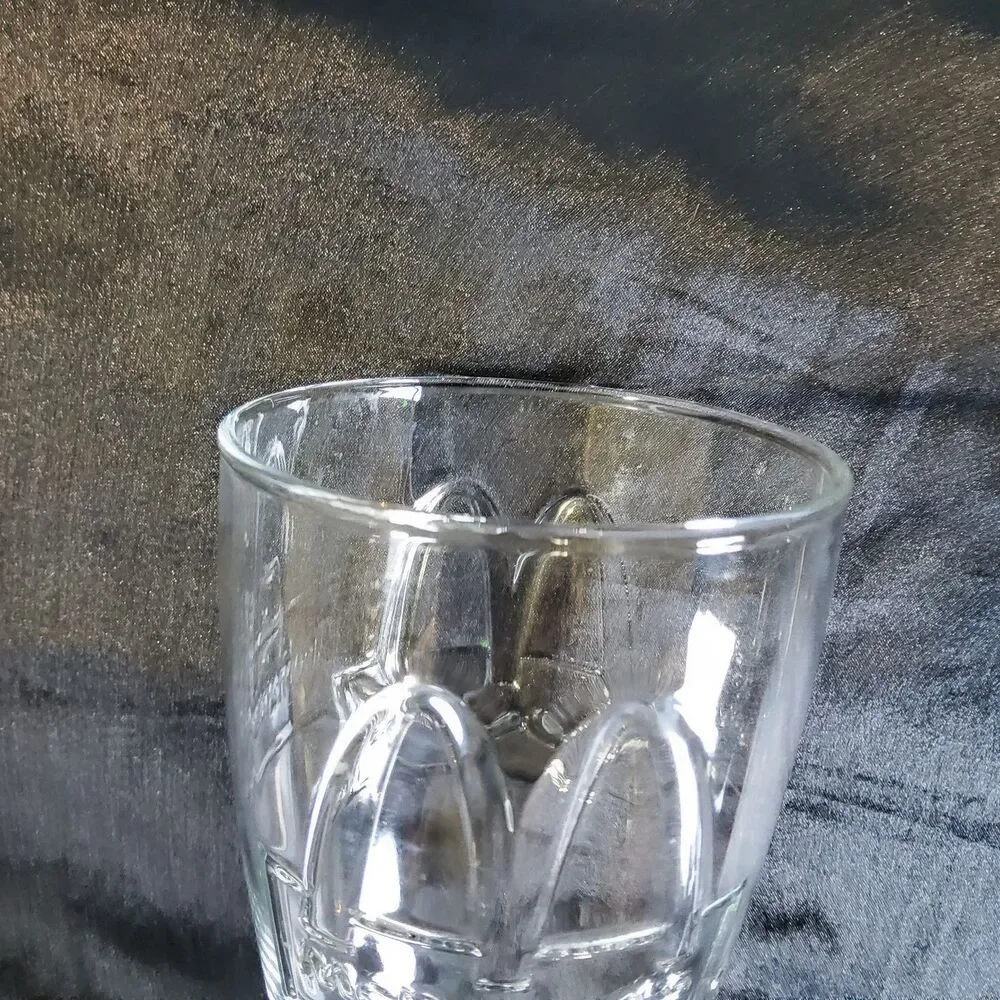 Vintage 1992 Clear Embossed McDonalds Drinking Glass Cup Collectors Glassware